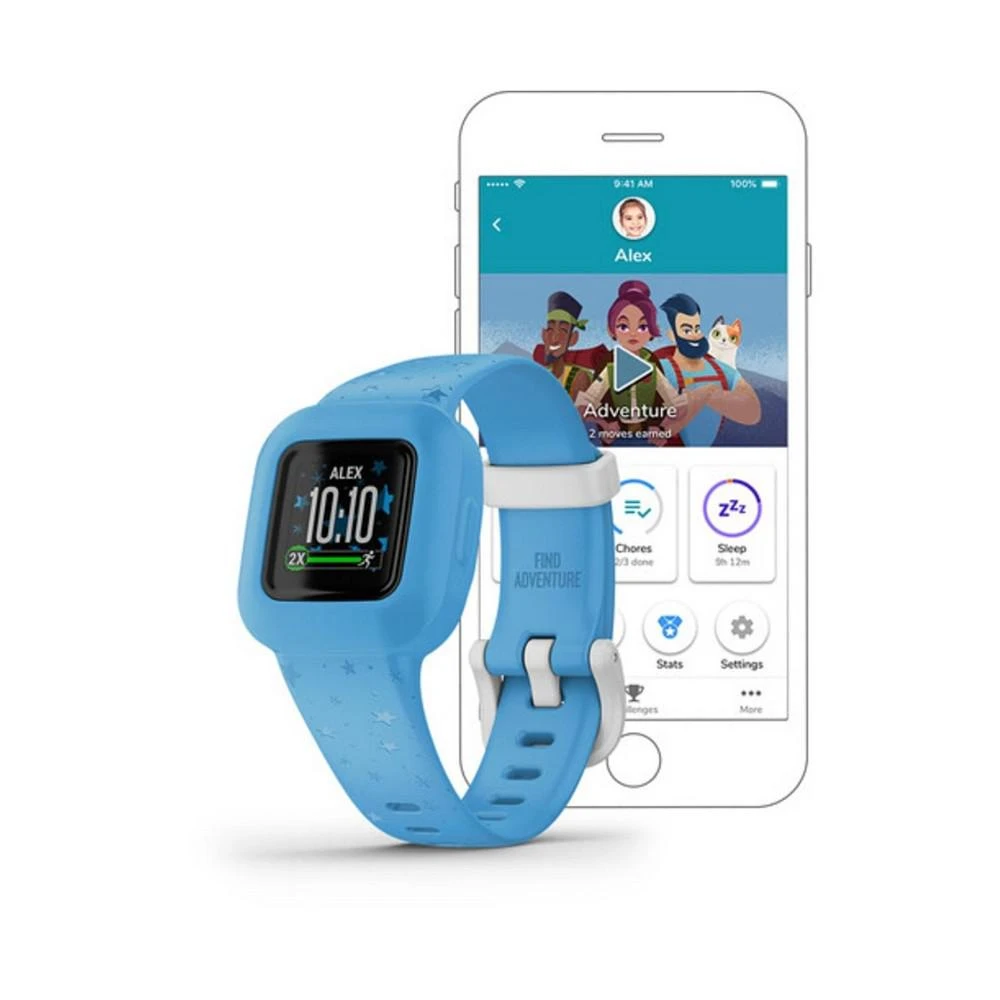 商品Garmin|Unisex Vívofit Jr. 3 Blue Stars Silicone Strap Smart Watch 200mm,价格¥668,第3张图片详细描述
