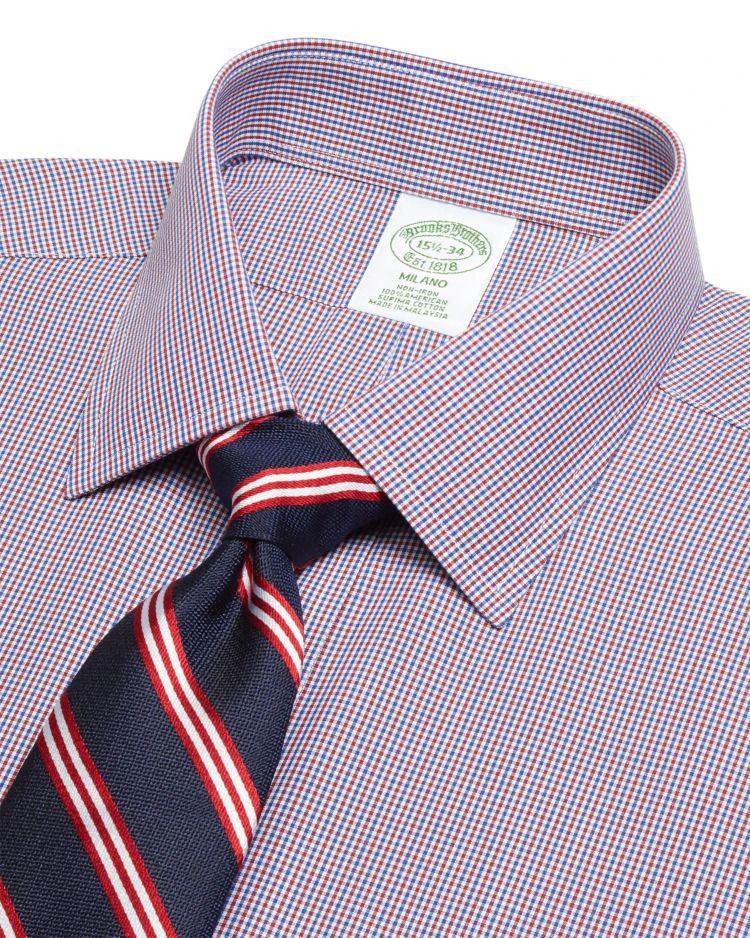 商品Brooks Brothers|Micro Gingham Slim Fit Dress Shirt,价格¥307,第3张图片详细描述