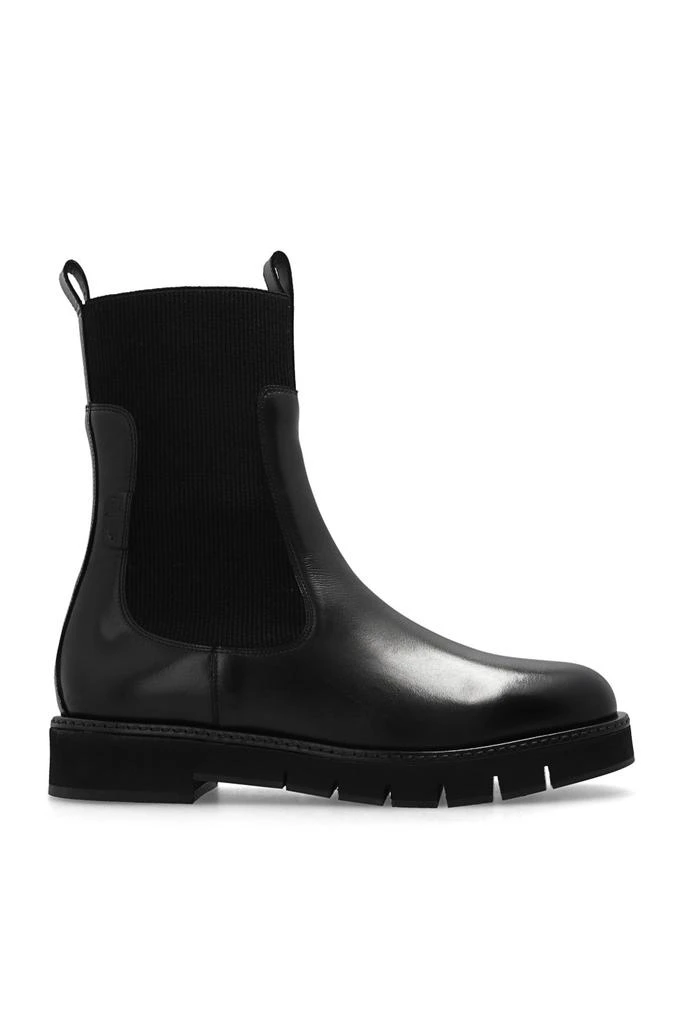 商品Salvatore Ferragamo|Black Leather Rook Chelsea Boots,价格¥4192,第1张图片