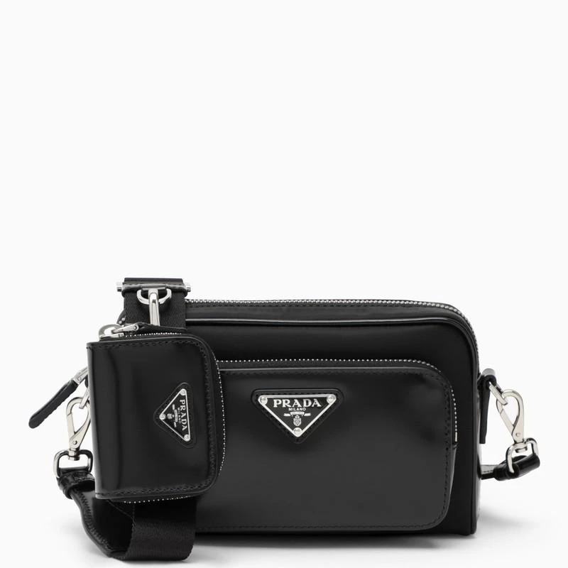 商品Prada|Black Re-Nylon messenger bag,价格¥14584,第1张图片