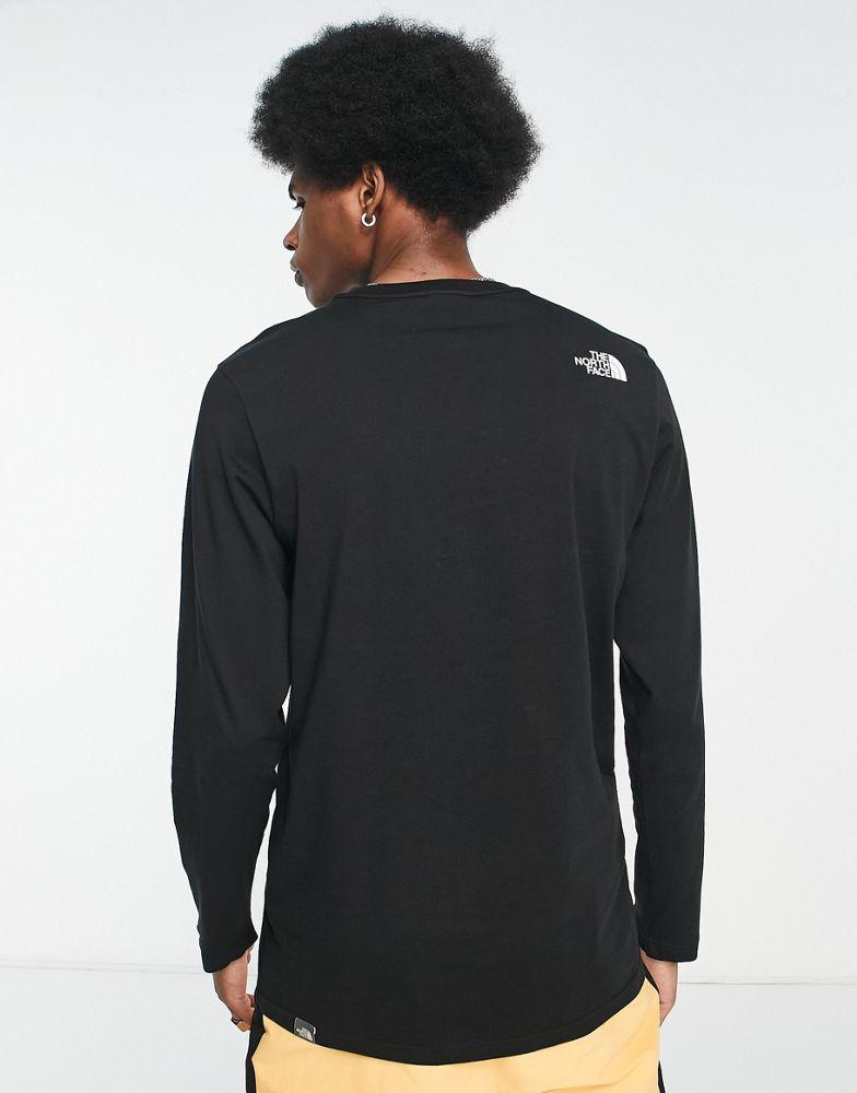 The North Face Coordinates long sleeve chest print t-shirt in black商品第2张图片规格展示