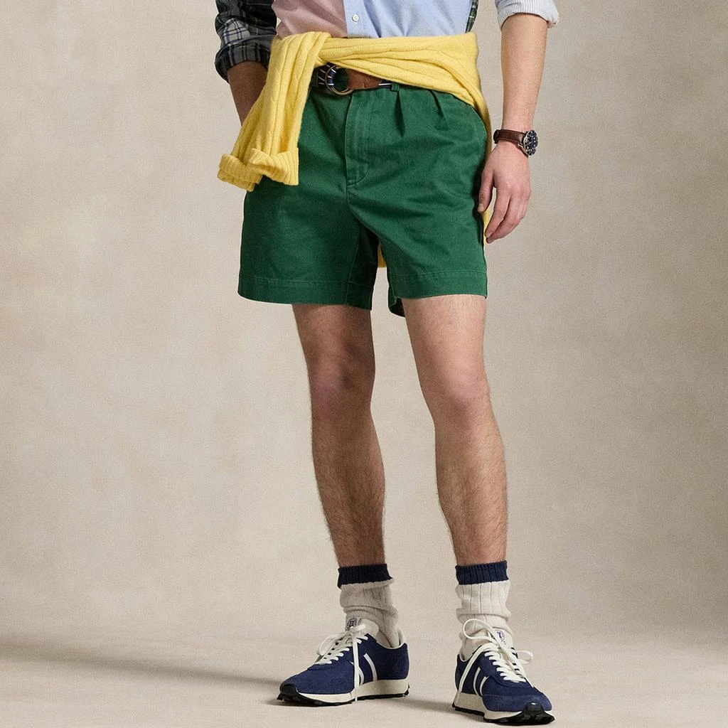 商品Ralph Lauren|Polo Ralph Lauren Cormac Pleated Cotton-Twill Shorts,价格¥1407,第4张图片详细描述