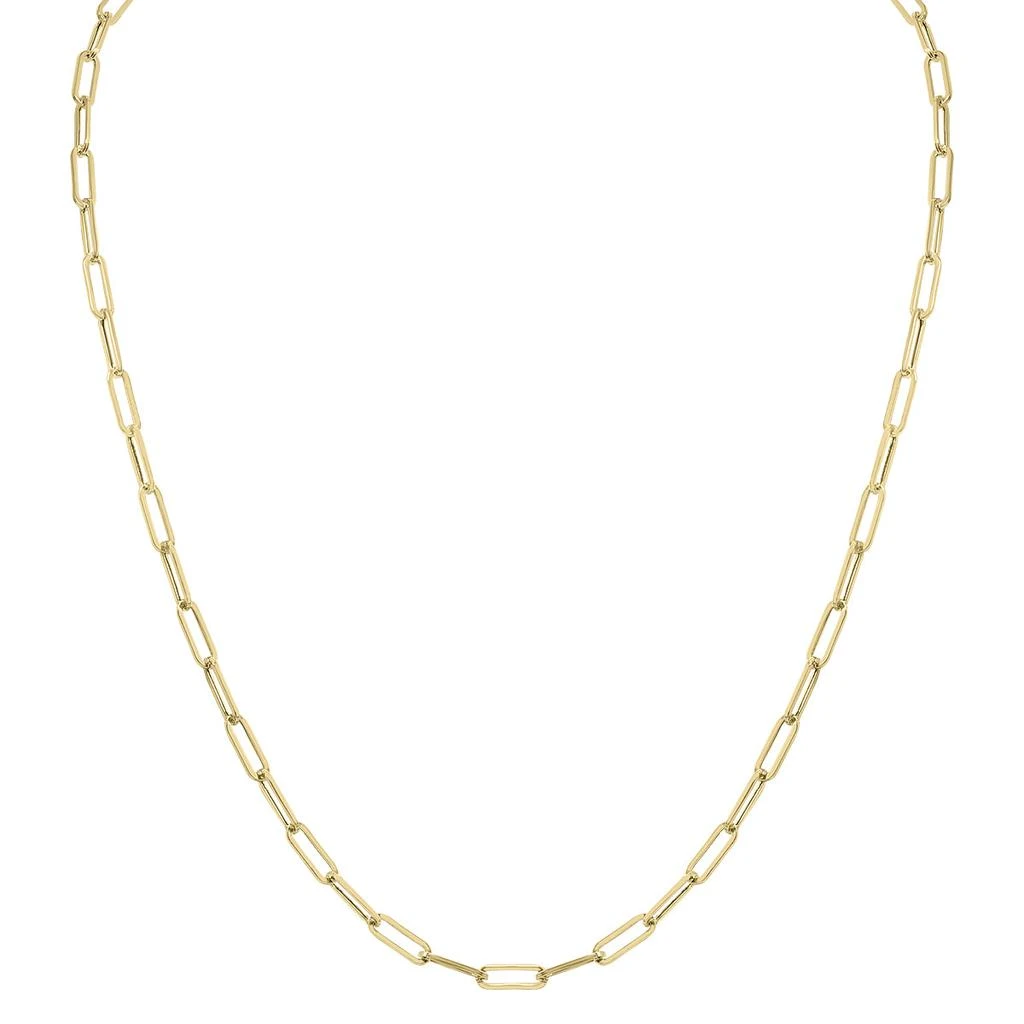 商品Monary|14K Yellow Gold Dainty Paperclip Necklace With Lobster Clasp - 18 Inch,价格¥2923,第1张图片