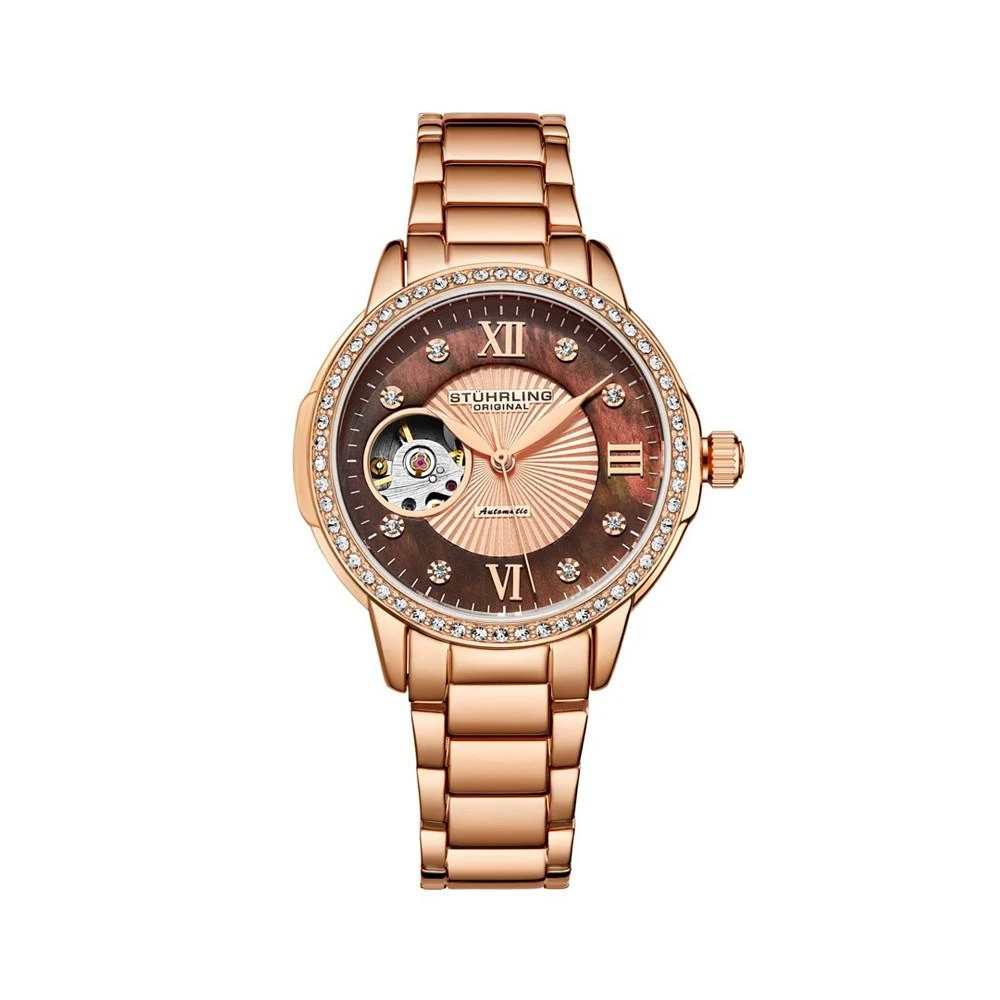 商品Stuhrling|Women's Rose Gold Stainless Steel Bracelet Watch 36mm,价格¥1301,第1张图片