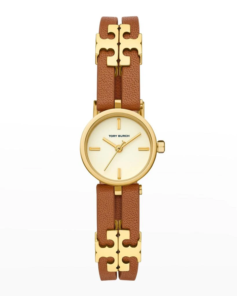 商品Tory Burch|The Kira Watch with Brown Leather Strap,价格¥1738,第1张图片