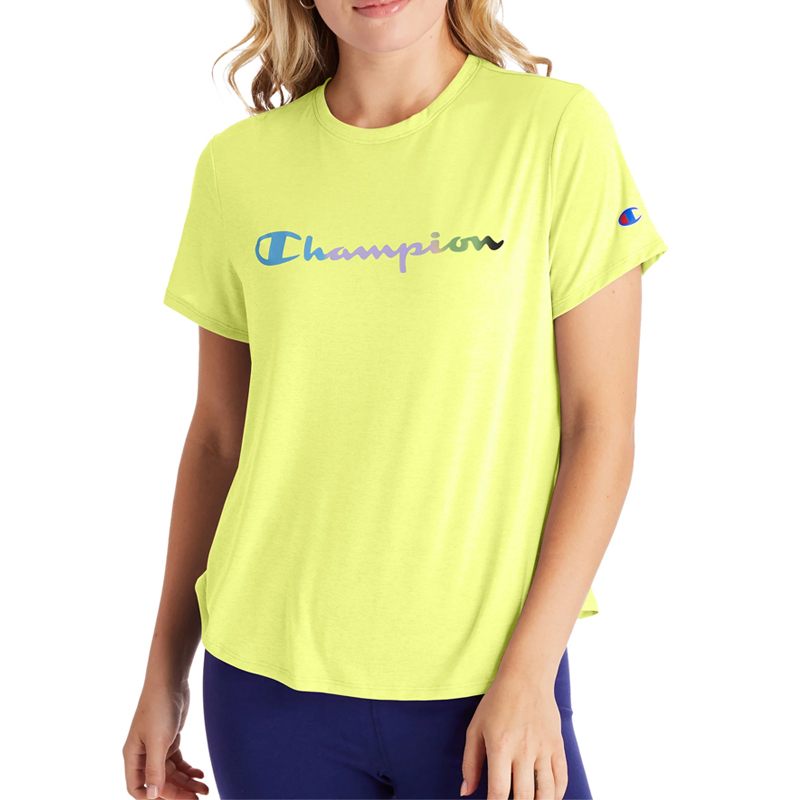 Champion 女士黄色圆领 T恤 W5682G-550770-992商品第3张图片规格展示