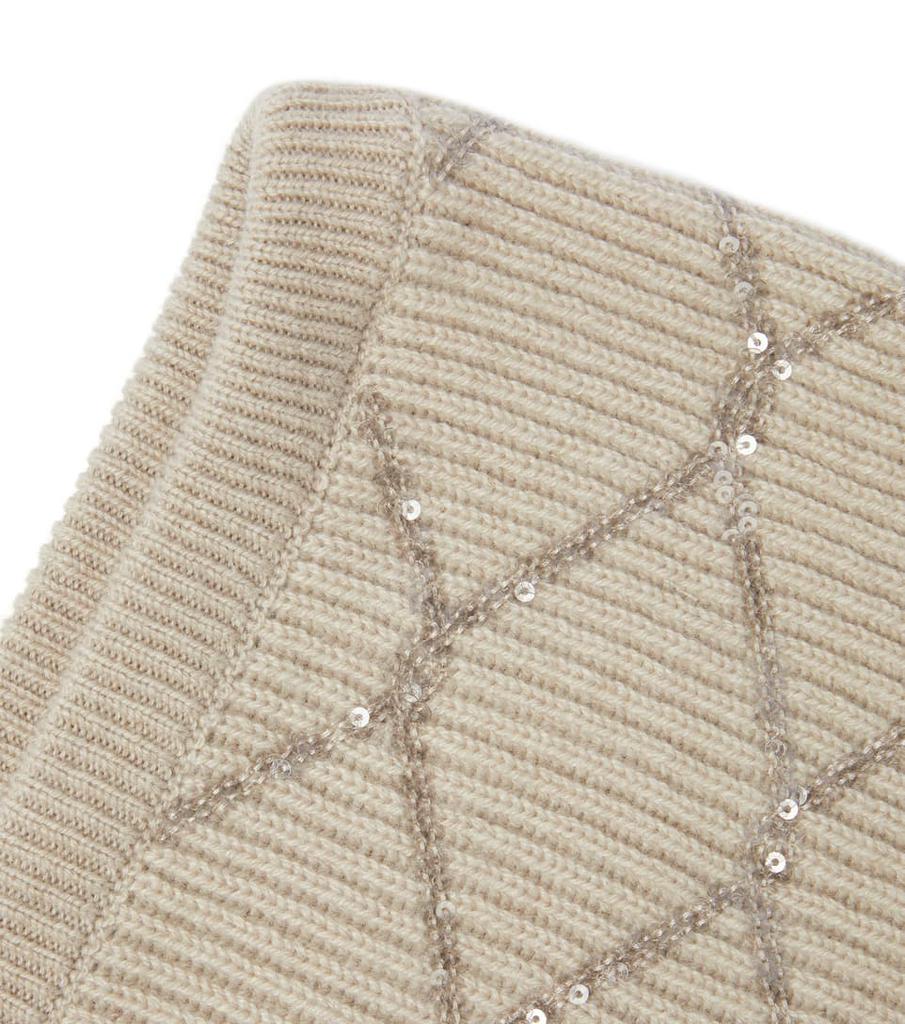 Sequined cashmere hood商品第3张图片规格展示