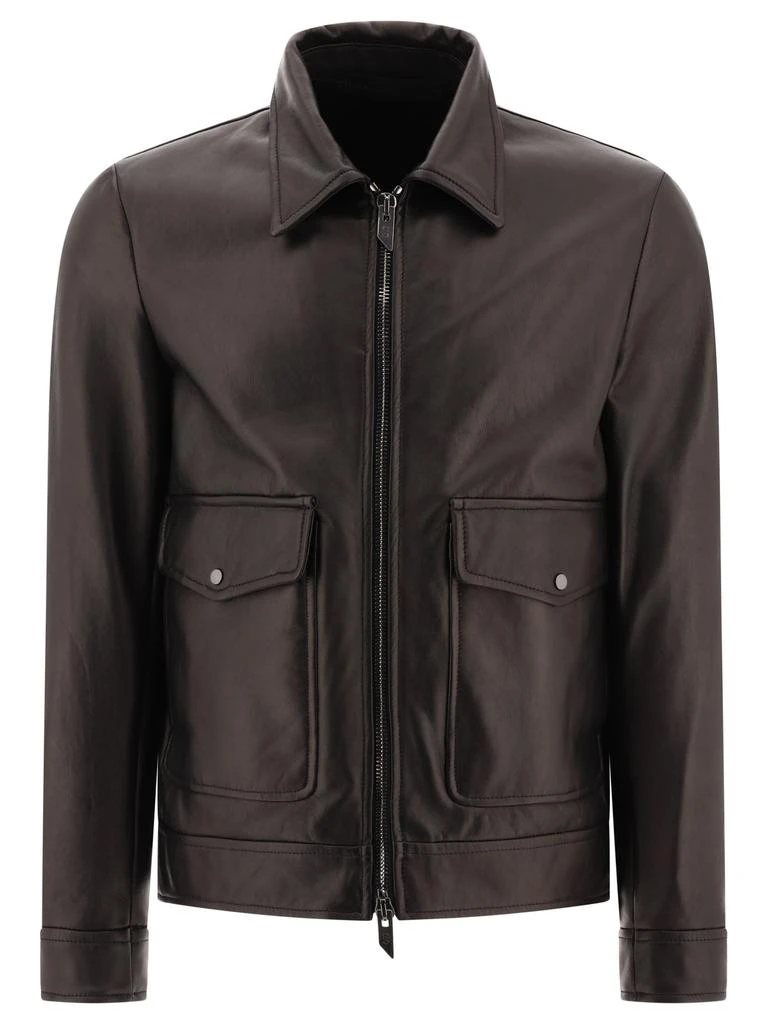 商品Salvatore Santoro|Leather Biker Jacket Jackets Black,价格¥7200,第1张图片