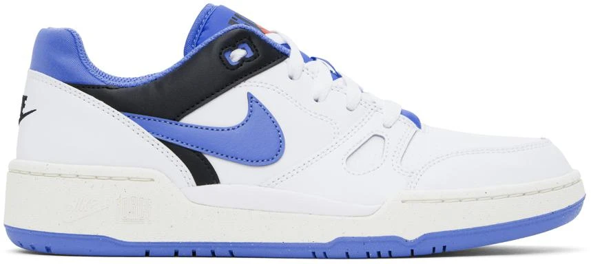 商品NIKE|White & Blue Full Force Low Sneakers,价格¥775,第1张图片