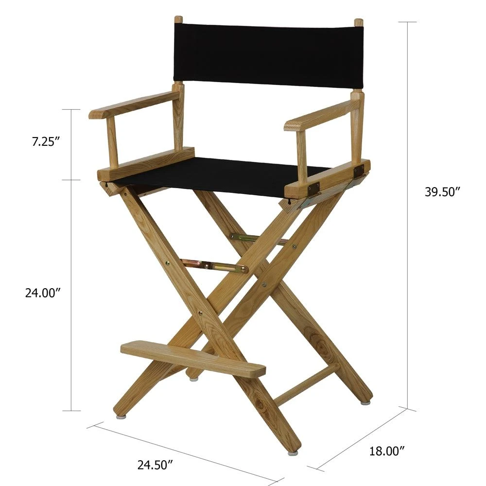 商品American Trails|Extra-Wide Premium 24"  Directors Chair Natural Frame W/Black Color Cover,价格¥1032,第5张图片详细描述
