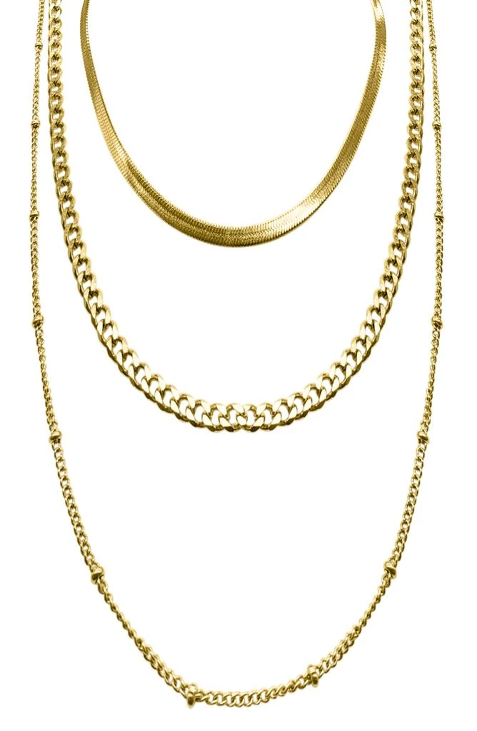 商品ADORNIA|Water Resistant Layered Chain Necklace,价格¥185,第1张图片