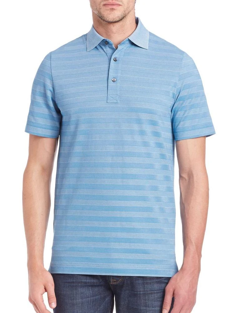 商品Saks Fifth Avenue|COLLECTION Striped Pima Cotton Blend Polo,价格¥276,第1张图片