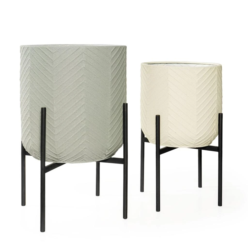 商品Gild Design House|Ginkgo Metal Floor Planters, S2,价格¥1403,第1张图片