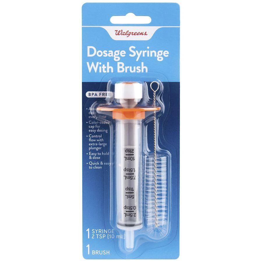 商品Walgreens|Dosage Syringe with Brush,价格¥67,第1张图片