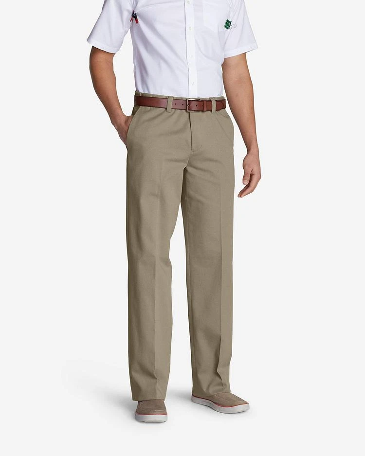 商品Eddie Bauer|Men&#39;s Wrinkle-Free Relaxed Fit Comfort Waist Flat Front Casual Performance Chino Pants,价格¥485,第1张图片