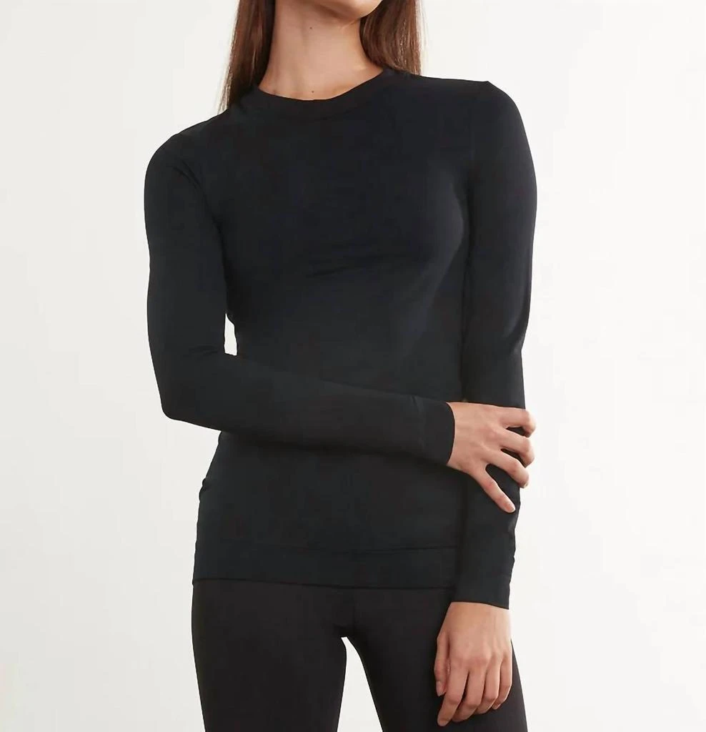 商品Commando|Butter Long Sleeve Top In Black,价格¥617,第1张图片
