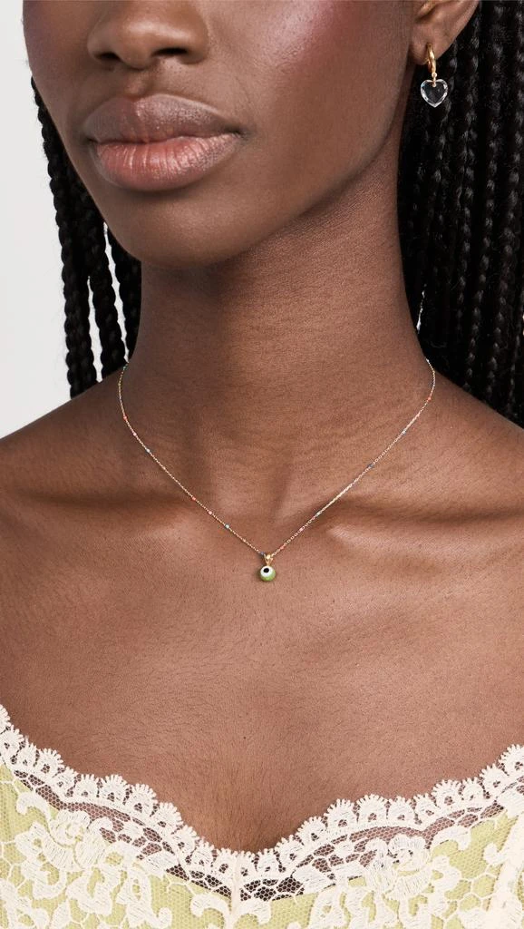 商品Chan Luu|Evil Eye Bead and Jade Pendant Necklace,价格¥721,第2张图片详细描述