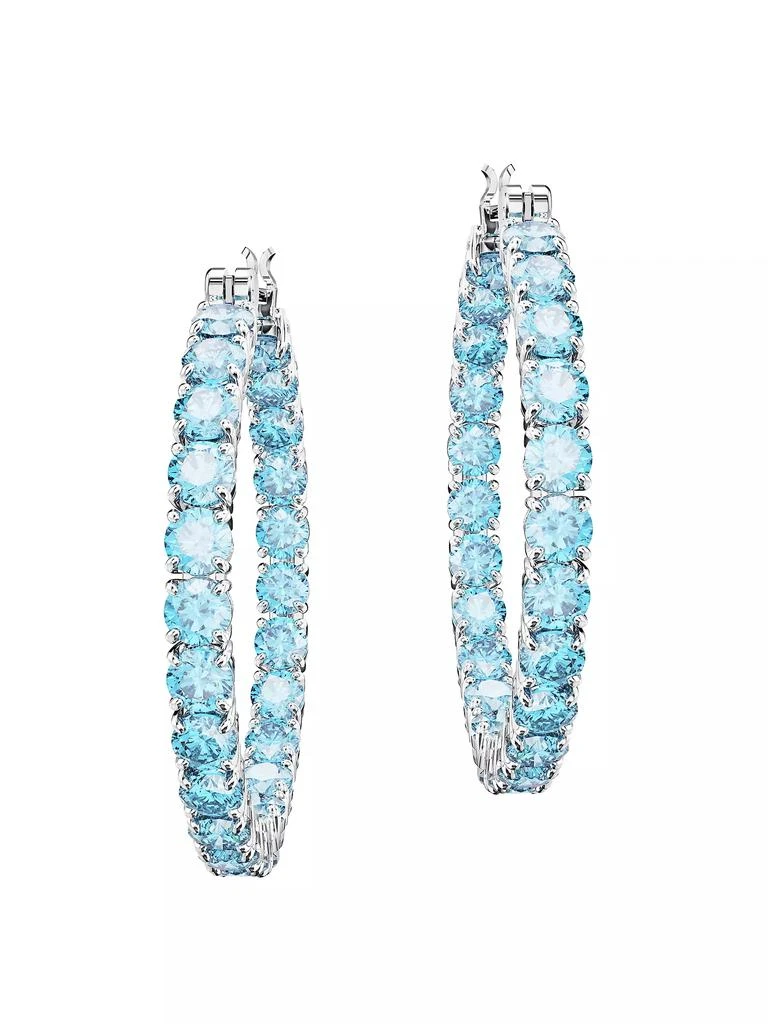 商品Swarovski|Matrix Rhodium-Plated & Crystal Inside-Out Hoop Earrings,价格¥941,第1张图片