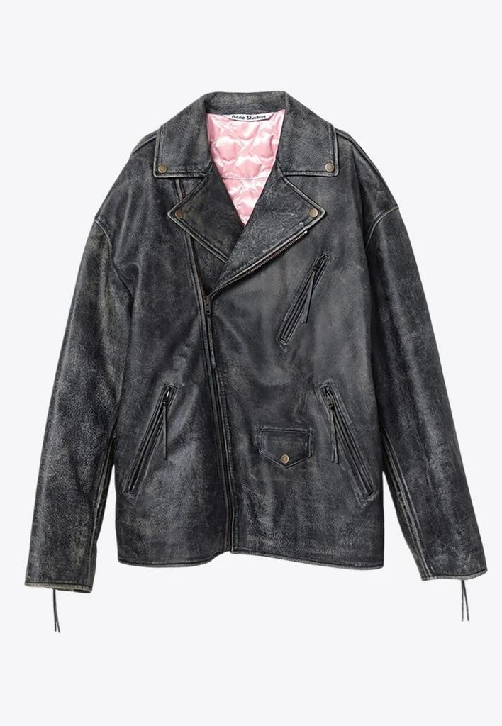 商品Acne Studios|Vintage Biker Leather Jacket,价格¥17703,第1张图片