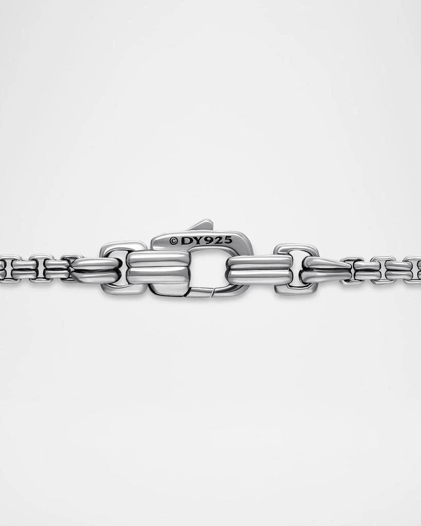 Men's Double Box Chain Necklace in Silver, 2.6mm, 22"L 商品
