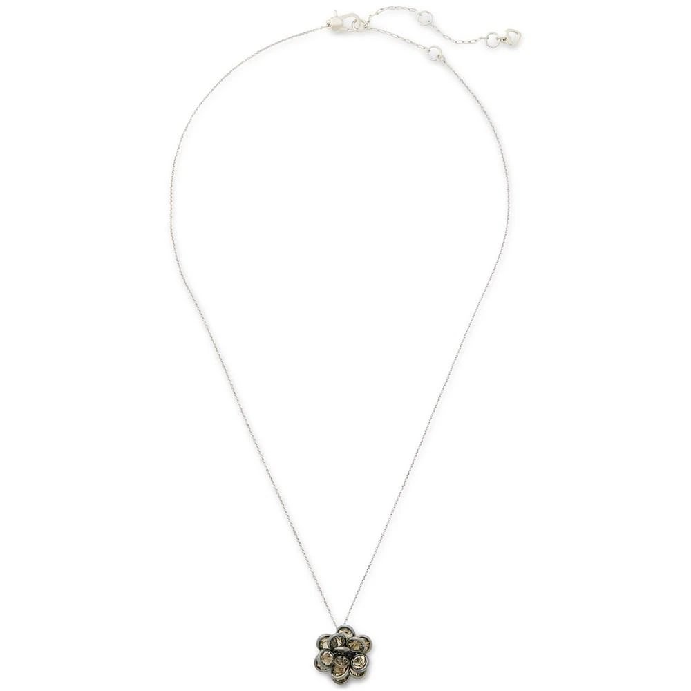 商品Kate Spade|Cubic Zirconia Rosette Pendant Necklace, 17" + 3" extender,价格¥147,第2张图片详细描述