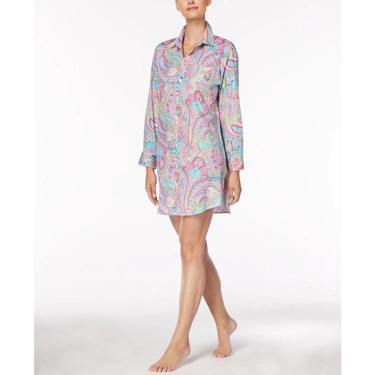 商品Ralph Lauren|Cotton Sateen Paisley-Print Sleepshirt,价格¥163,第1张图片
