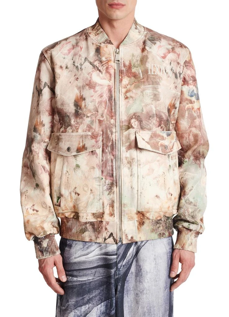 商品Balmain|Pastel 印花真皮飞行员夹克,价格¥39984,第2张图片详细描述