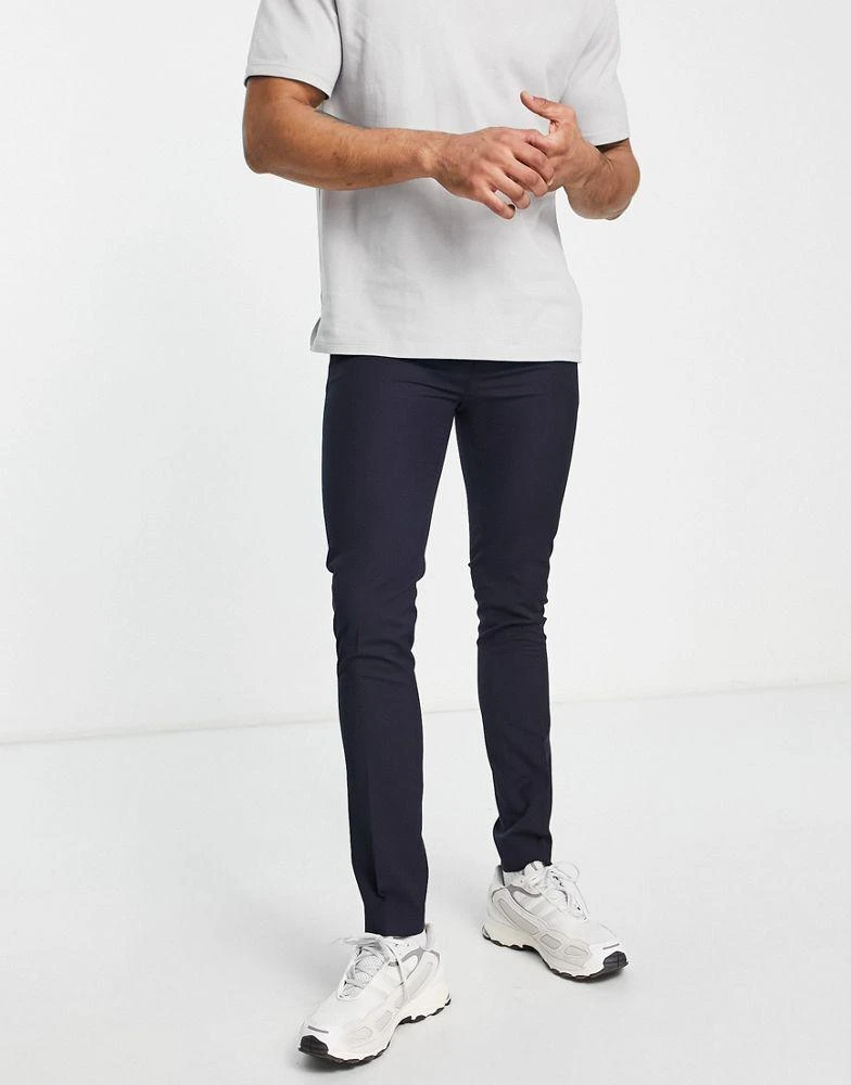 商品Topman|Topman super skinny smart trousers in navy,价格¥119,第1张图片