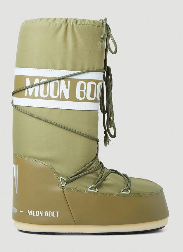 商品Moon Boot|High Snow Boots in Green,价格¥1323,第1张图片