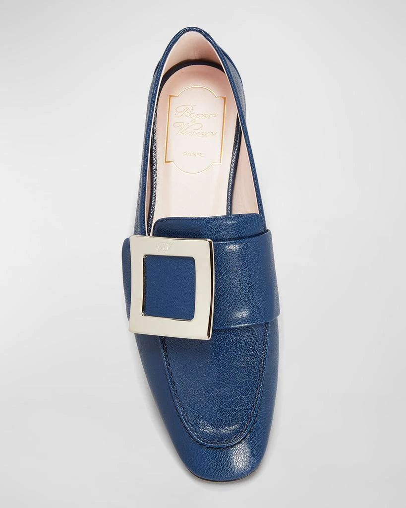 商品Roger Vivier|Leather Buckle Flat Loafers,价格¥3462,第5张图片详细描述