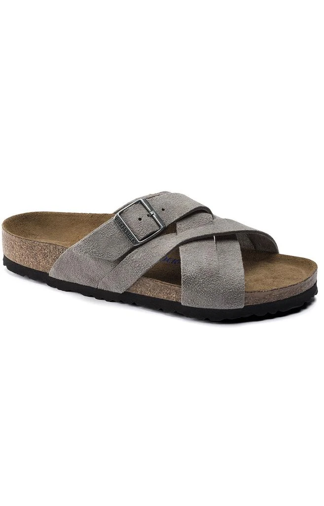 商品Birkenstock|(1020933) Lugano Soft Footbed Sandals - Stone Coin,价格¥363,第1张图片