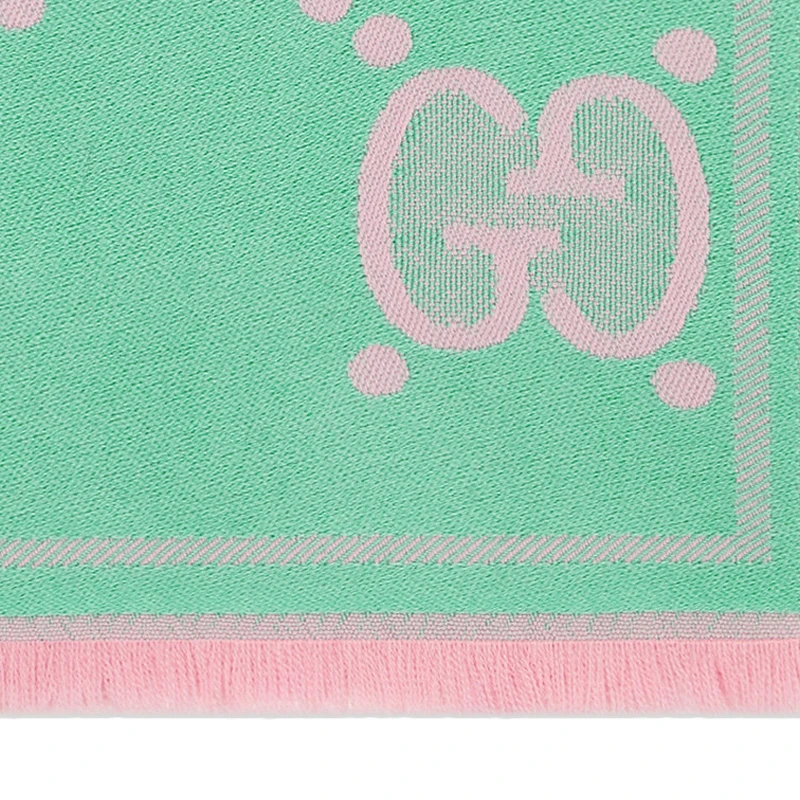 GUCCI 古驰 女士粉绿拼色围巾 581538-3G200-3972 商品