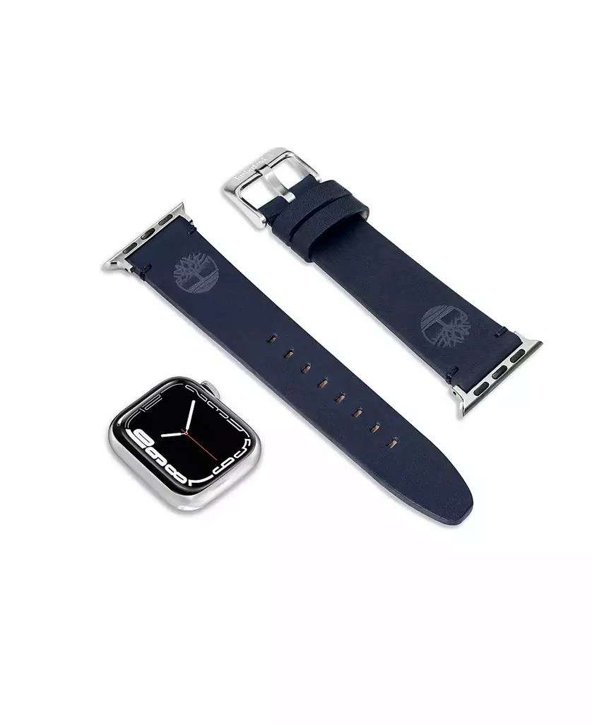 商品Timberland|Unisex Ashby Dark Blue Genuine Leather Universal Smart Watch Strap 20mm,价格¥367,第3张图片详细描述