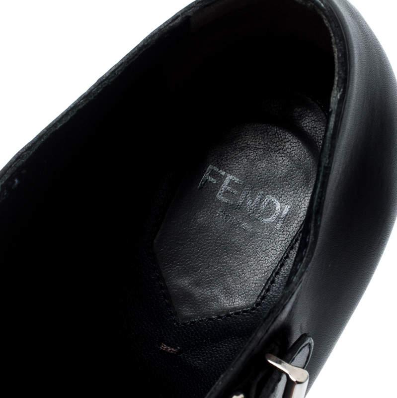 Fendi Indigo Blue Leather Ankle Booties Size 38商品第7张图片规格展示