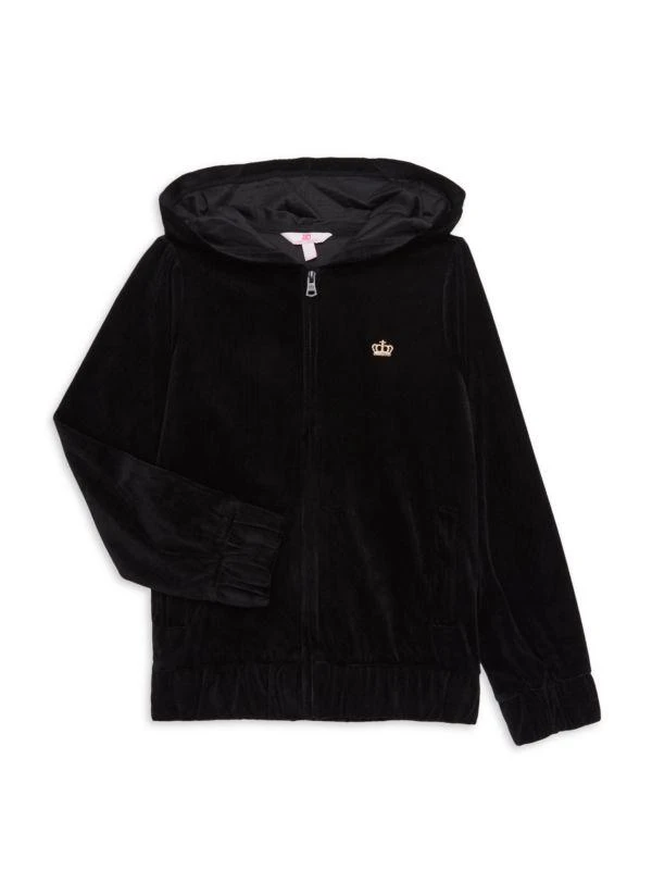 商品Juicy Couture|Girls Logo Velour Hoodie,价格¥120,第1张图片