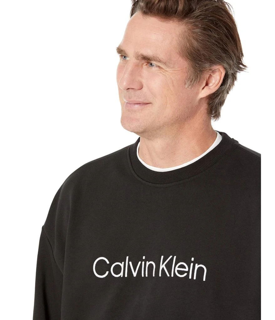商品Calvin Klein|Long Sleeve Oversize CK Logo Terry Crew,价格¥248,第3张图片详细描述