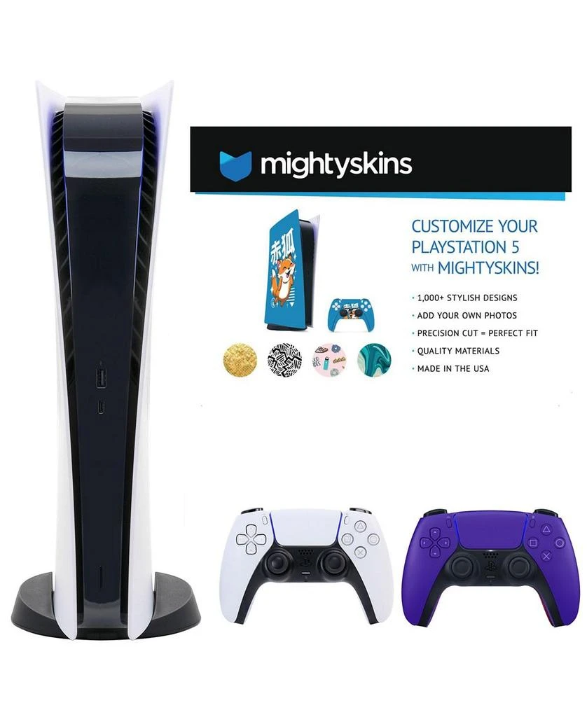 商品SONY|PS5 Digital Console with Extra Purple Dualsense Controller and Skins Voucher,价格¥5458,第1张图片