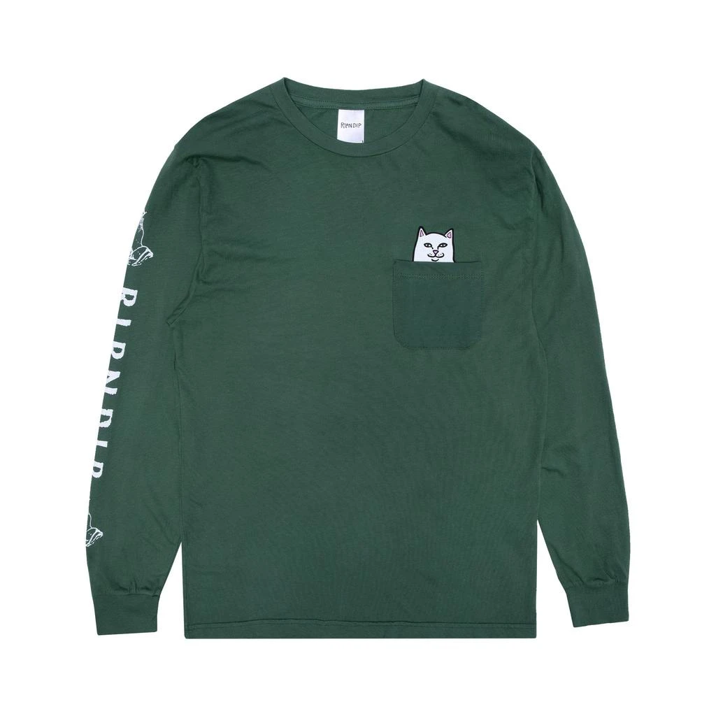 商品RIPNDIP|Lord Nermal Pocket Long Sleeve (Olive),价格¥183,第1张图片