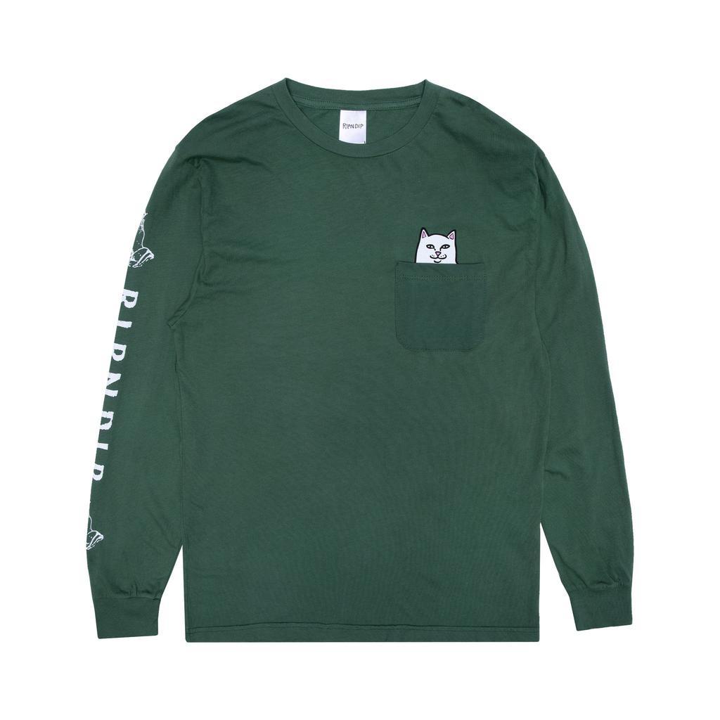 商品RIPNDIP|Lord Nermal Pocket Long Sleeve (Olive),价格¥281,第1张图片