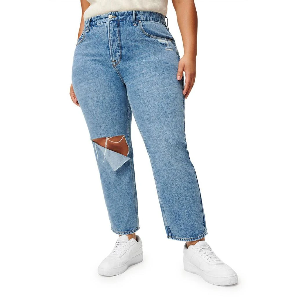 商品Good American|Good American Womens 90's Duster Pants High Rise Straight Leg Jeans,价格¥99,第1张图片