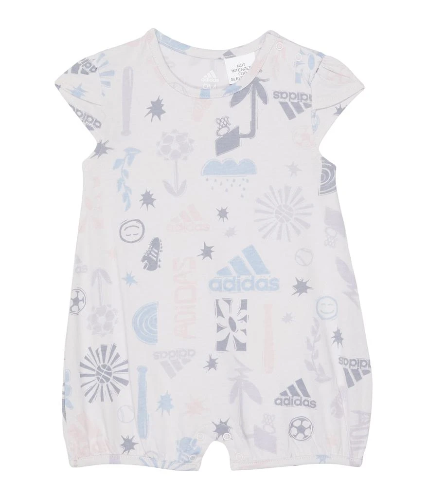 商品Adidas|All Over Print Tulip Sleeve Shortie Romper (Infant),价格¥74,第1张图片