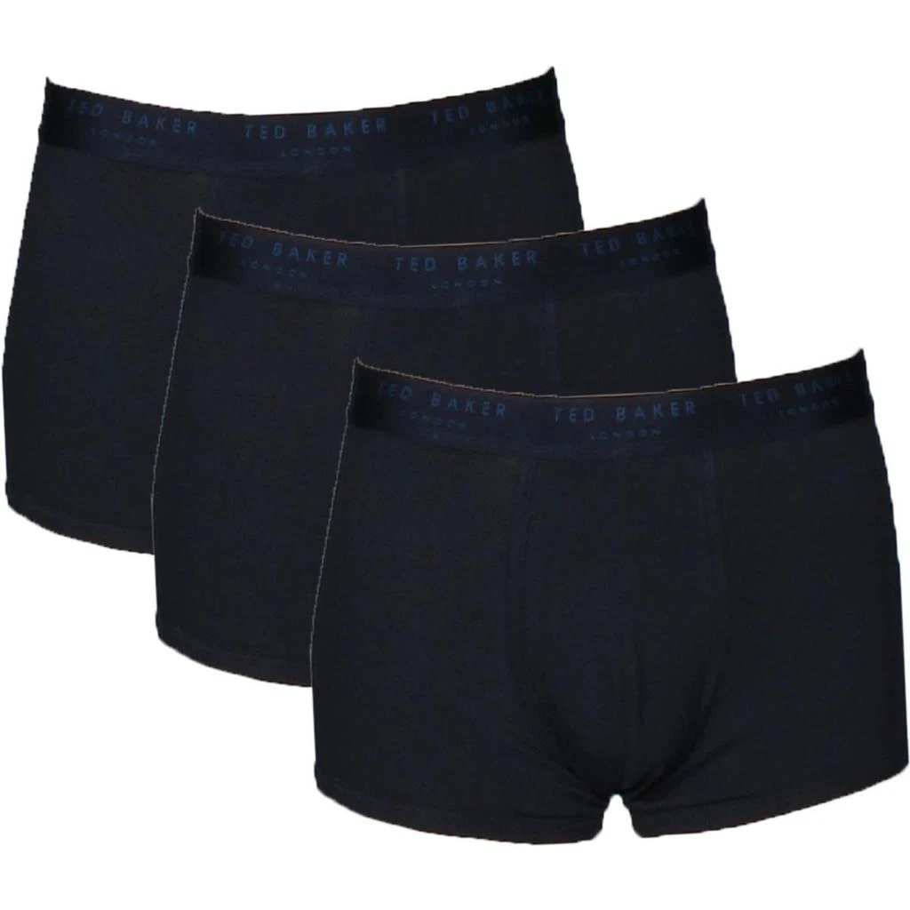 商品Ted Baker London|Ted Baker Men's 3 Pack Cotton Stretch Logo Trim Trunks Underwear,价格¥93,第1张图片