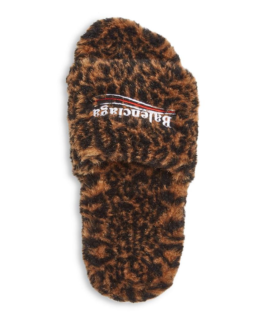 Men's Furry Slide Sandals商品第2张图片规格展示