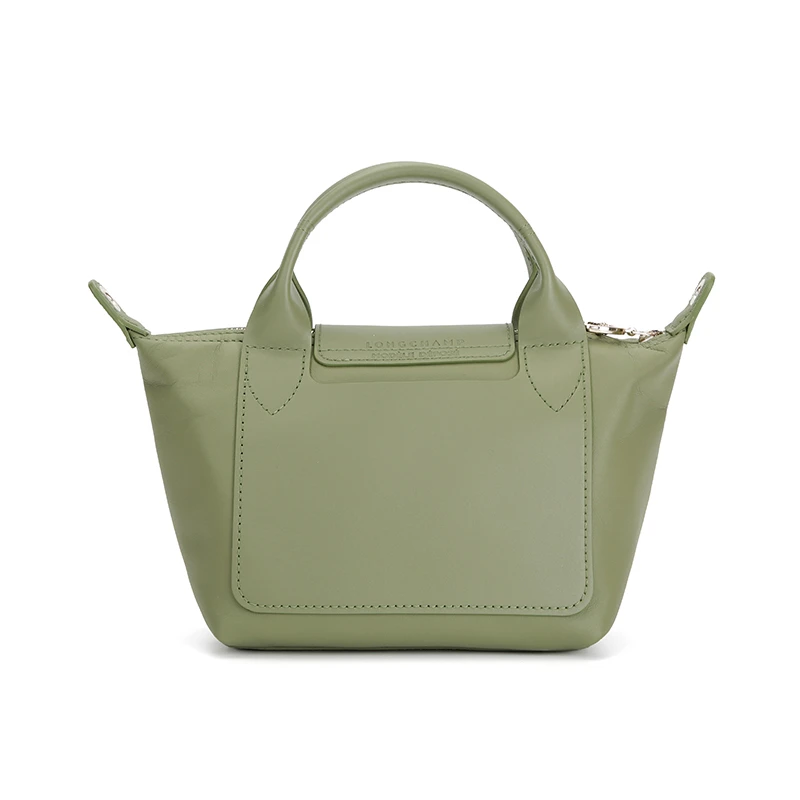 LONGCHAMP 珑骧 Le Pliage Xtra 品牌Logo标志 牛皮 饺子包单肩手提包 迷你 女款 月桂绿 商品