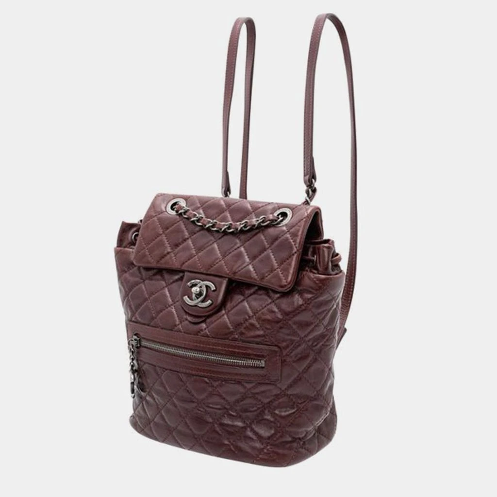 商品[二手商品] Chanel|CHANEL Paris-salzburg Mountain Maroon Calfskin Leather Backpack SHOULDER BAGS,价格¥35917,第2张图片详细描述