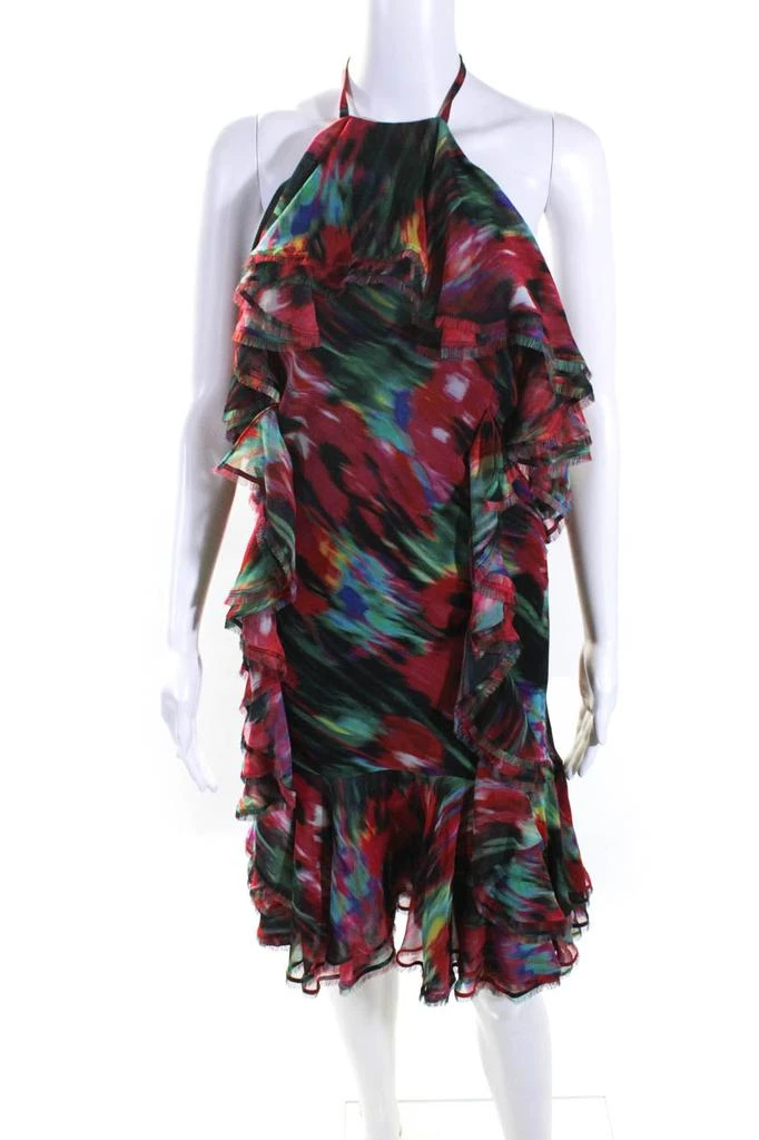 商品[二手商品] Jason Wu|Womens Silk Ruffle Flounce Halter Backless Slip Dress Multicolor,价格¥688,第1张图片