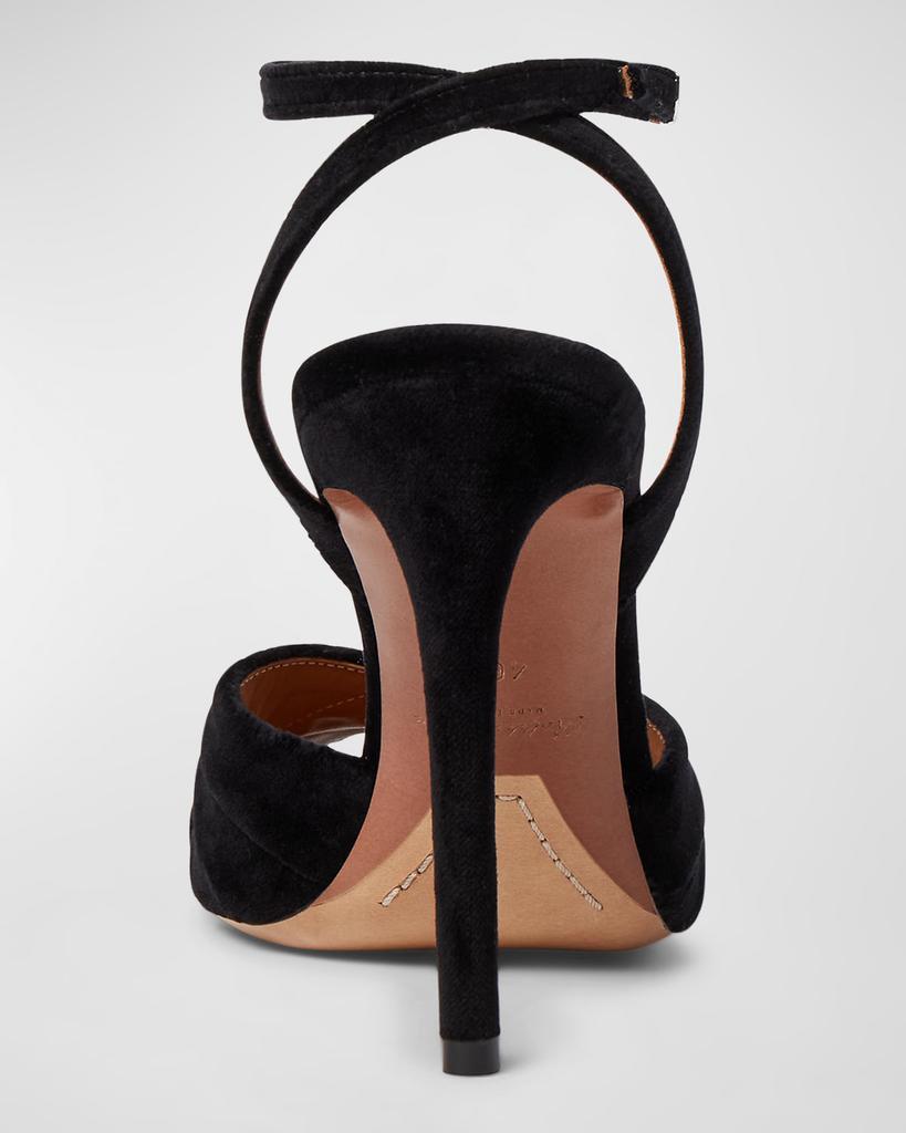 商品Ralph Lauren|Bacall Velvet Ankle-Strap Stiletto Sandals,价格¥6631,第5张图片详细描述