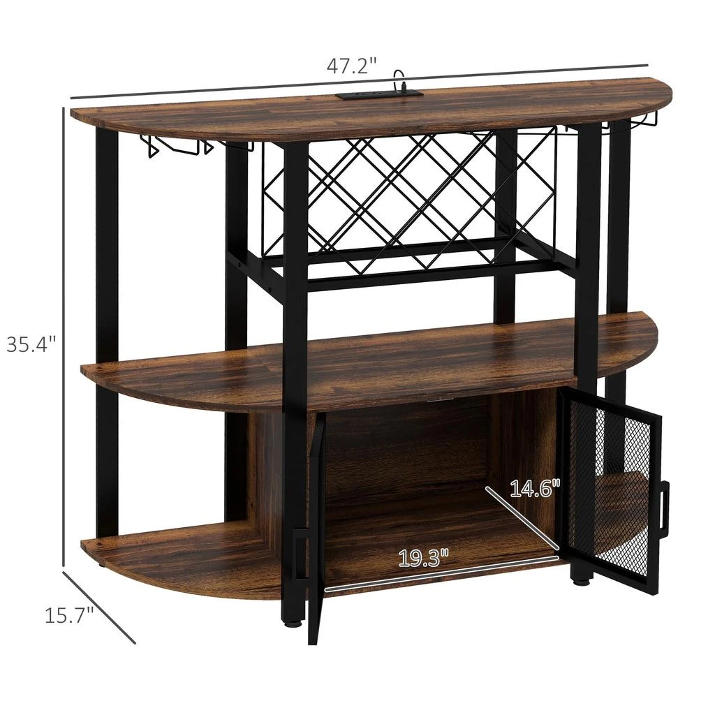 商品Simplie Fun|Simplie Fun Industrial Wine Cabinet with Charger and LED Lights,价格¥2814,第3张图片详细描述