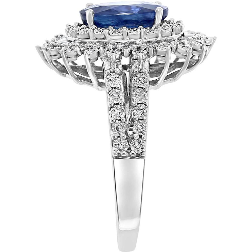 EFFY® Sapphire (1-7/8 ct. t.w.) & Diamond (1/4 ct. t.w.) Halo Statement Ring in 14k White Gold (Also in Ruby and Emerald) 商品