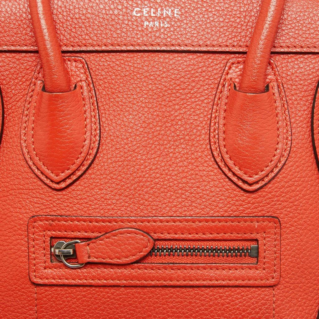 商品[二手商品] Celine|Céline Red Leather Nano Luggage Tote,价格¥11180,第5张图片详细描述